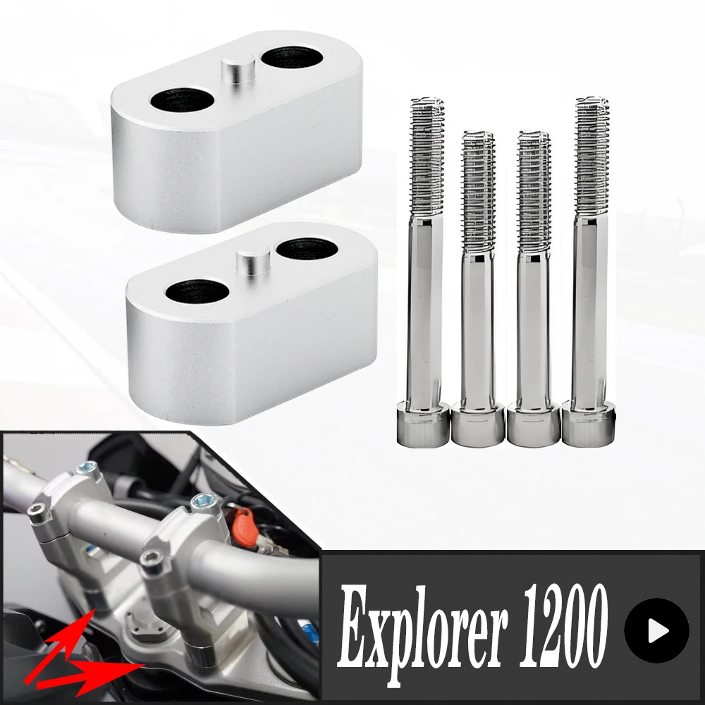 FOR Triumph Tiger Explorer 1200 XC XCA XR XRT XRX 2012-2022  Motorcycle Handlebar Risers Clamp Mounting Riser 20MM Explorer1200 - view 3