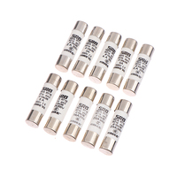 10Pcs 500V 10*37MM 2A-25A DC PV Solar Ceramic Fuse Metal Alloys For Solar Power System Protection Ceramic Fuse Tube