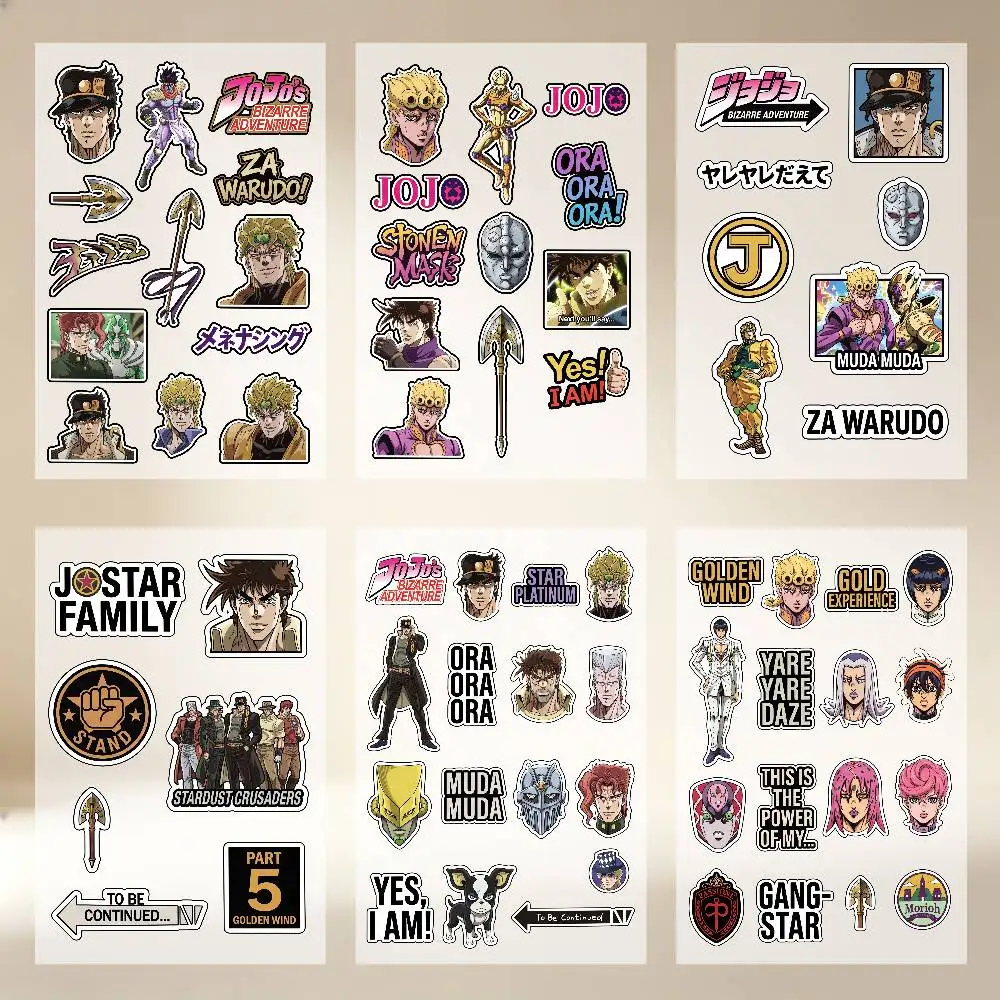 Hot Anime J-JoJo Bizarre Adventure Stickers Auto Body Bumper Windows Motorcycle Laptop Walls Vinyl Decal Car Tuning Accessories