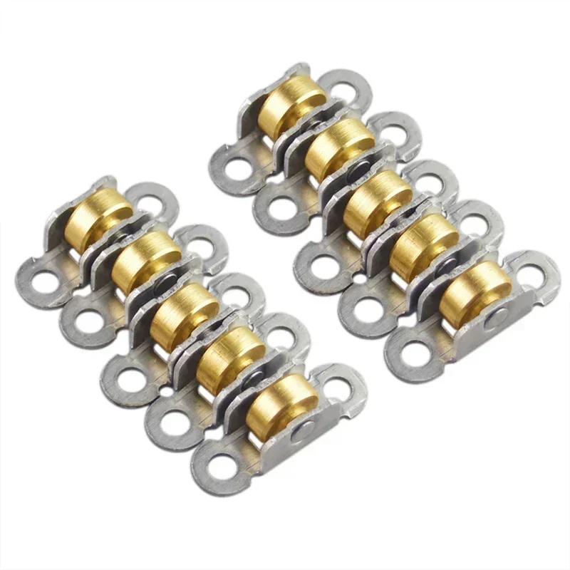 10pcs/lot Sliding Doors and Windows Rollers Pulley Metal Window Pulley Heavy Bearing Rollers Panning Cupboard Door Wheels