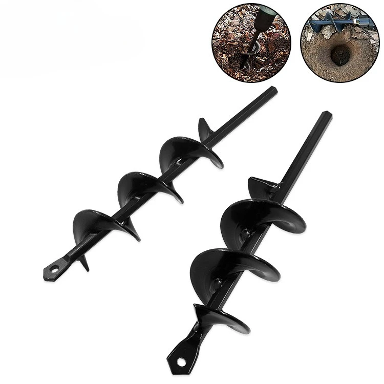 Ground drill bit spiral rod flower drill bit garden flashlight drill loosening soil digging pits planting seedlings