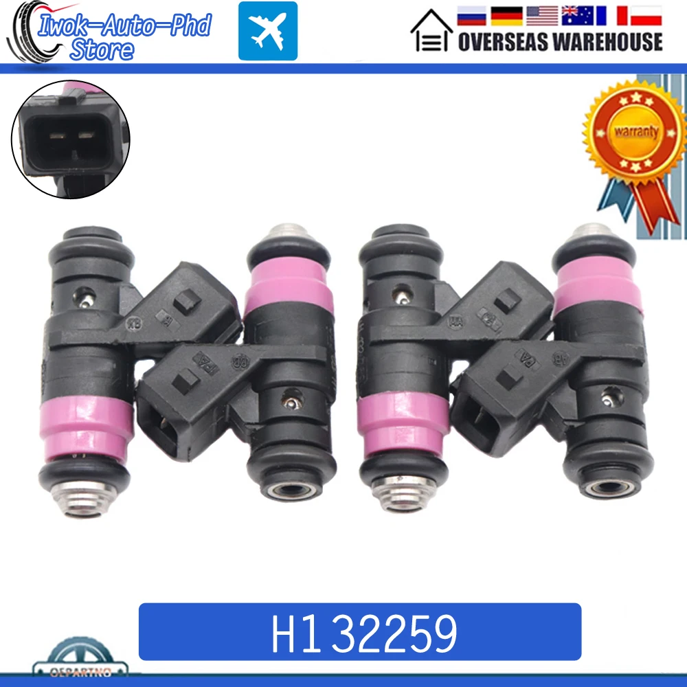 XUAN Car Petrol Fuel Injector Nozzle H132259 for Renault Clio 3 Laguna Megane Scenic 2 3 1.4 1.6L 16v 8200505191 8200132259