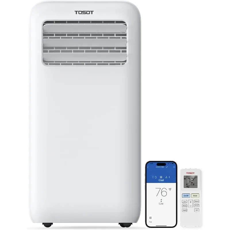 TOSOT 휴대용 에어컨 와이파이 제어, 3-in-1 휴대용 AC, 제습기, 선풍기, 12,000BTU (8,000 BTU SAC)