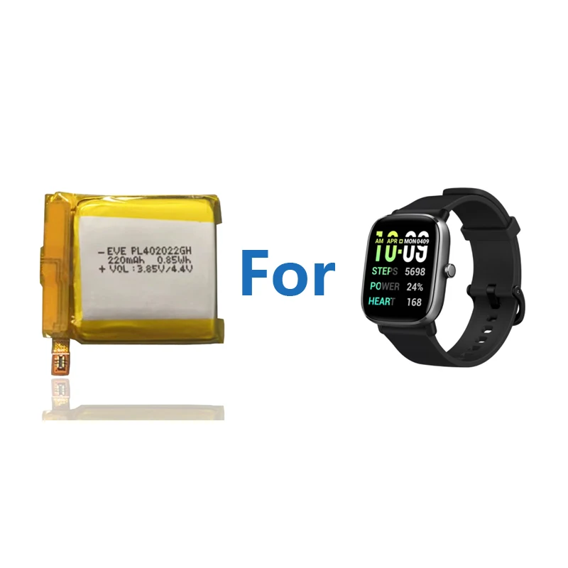 Original 0.85Wh 220mAh PL402022GH Battery For HUAMI AMAZFIT GTS2 GTS 2 Mini A2010 Smart Watch Batterie AKKU