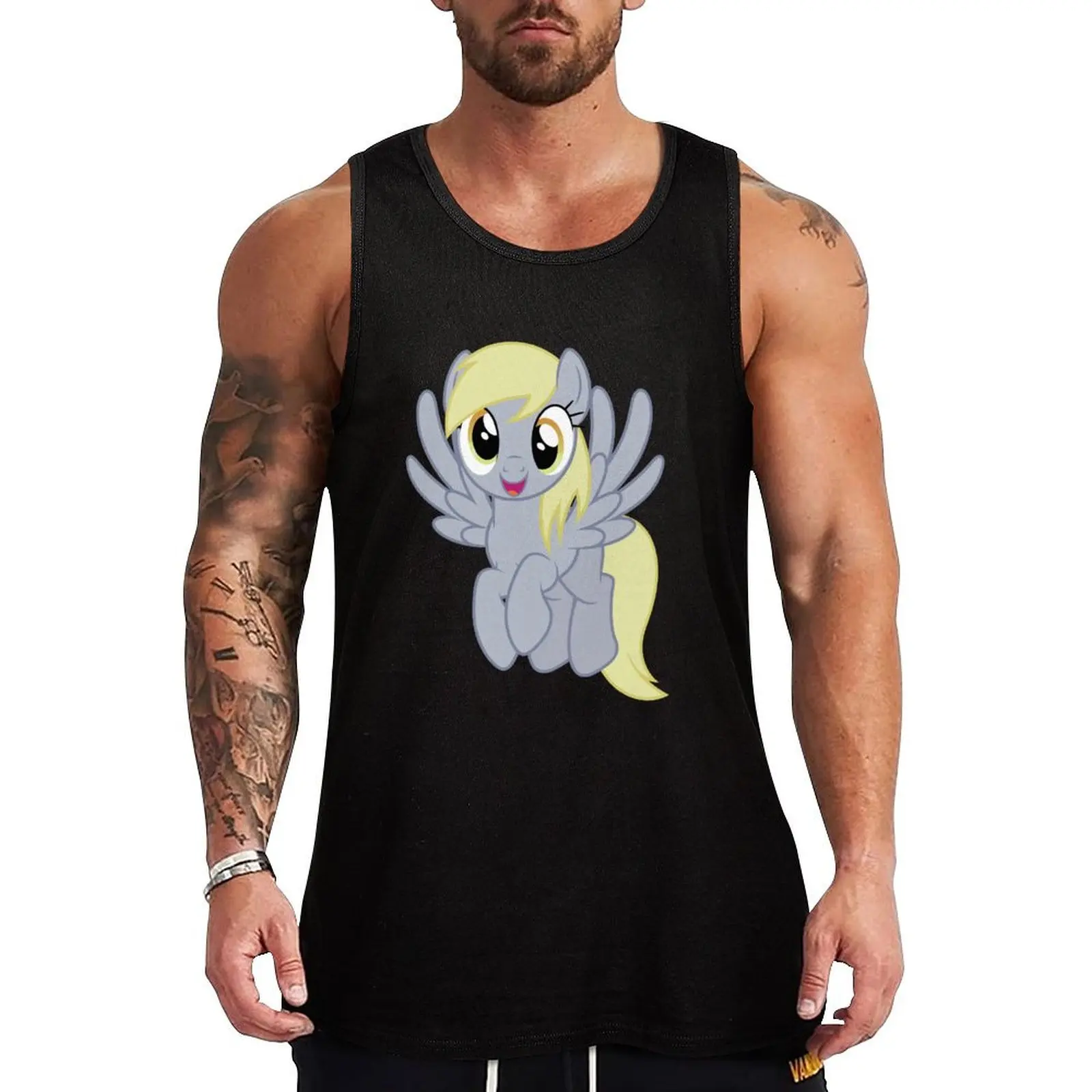 

Happy Derpy Tank Top sleeveless man shirts Men's vest clothes for men