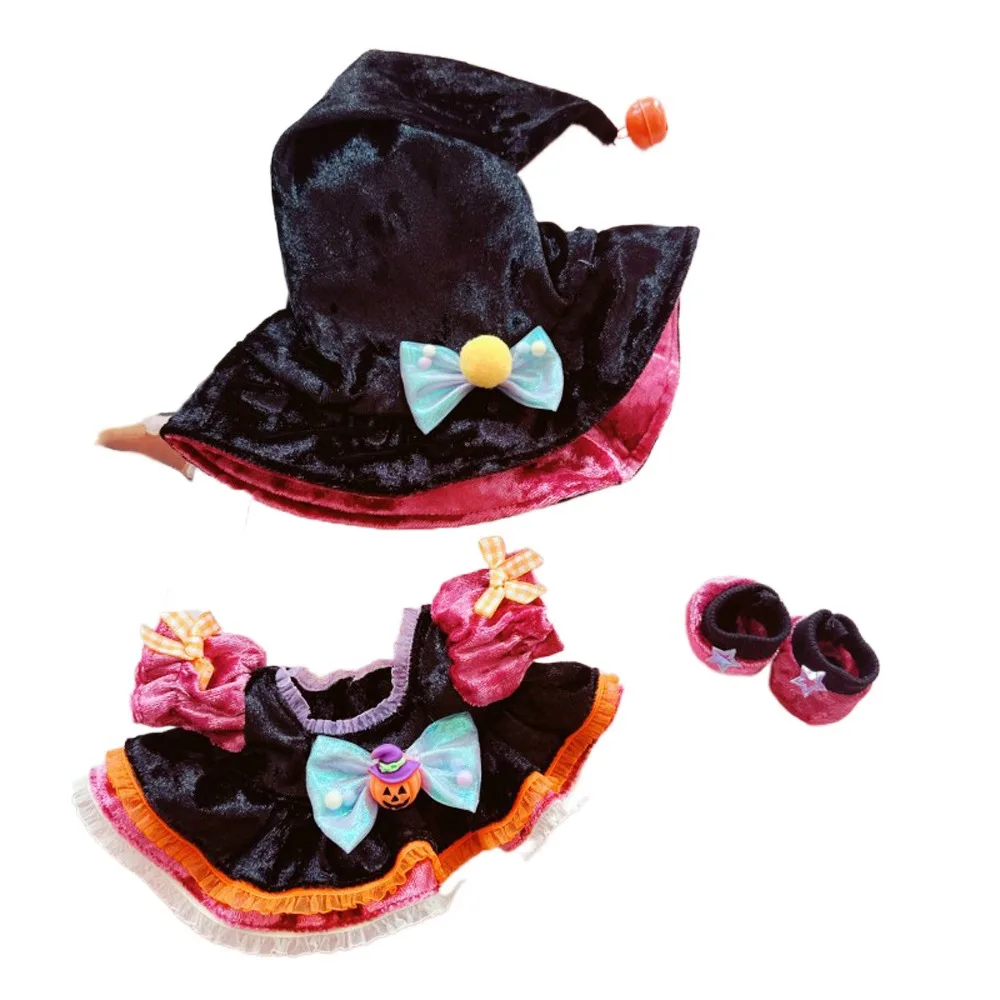 

Милый комплект одежды ведьмы из тыквы и хлопка с бантом Kawaii, хлопковый костюм на Хэллоуин, модное платье, одежда для кукол, детский подарок