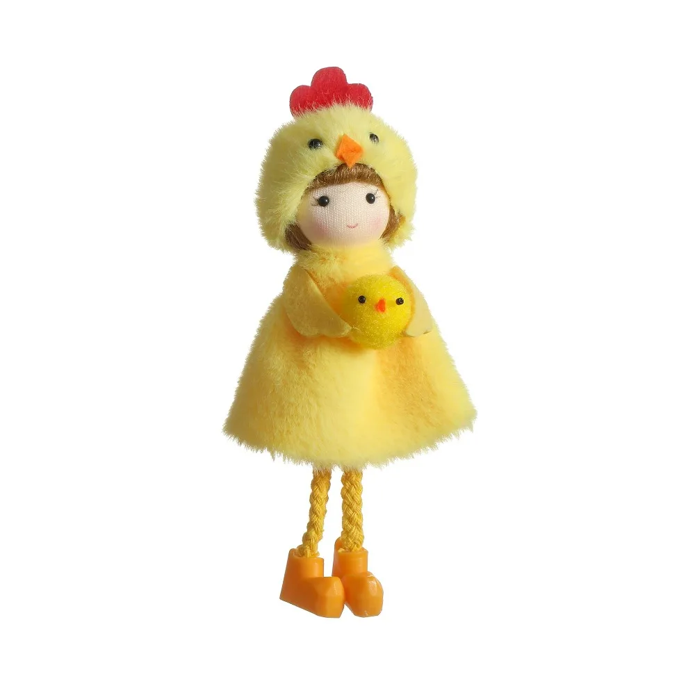 New Chicken Angel Hanging Easter Chicken Hanging Girl Pendant Easter Party Props Easter Decoration Chick DIY Egg Pendant