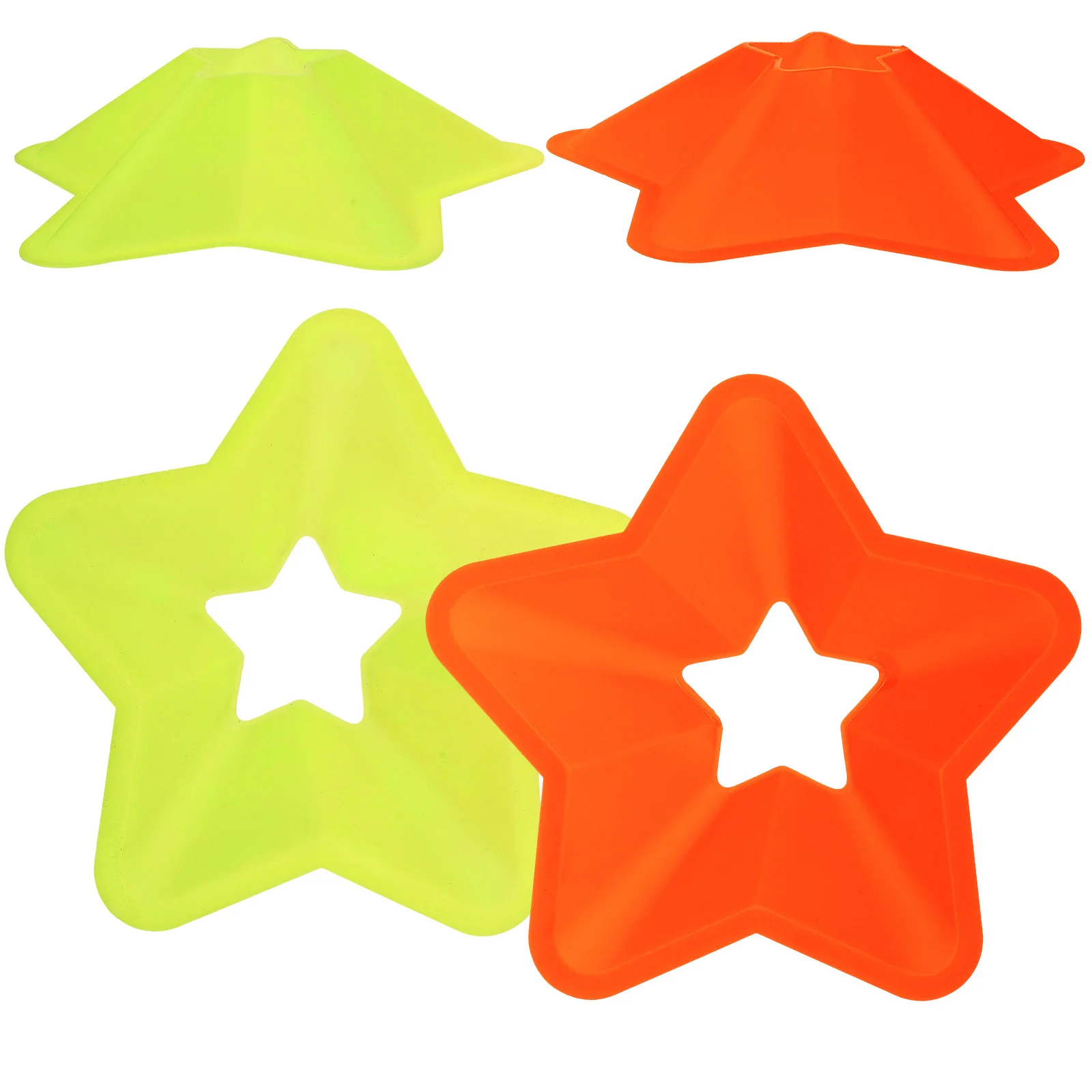 

4Pcs Football Training Sign Dish Thicken Wide Base Design Bright Colors Soft Material Indoor Outdoor Use Soccer Marker Dish