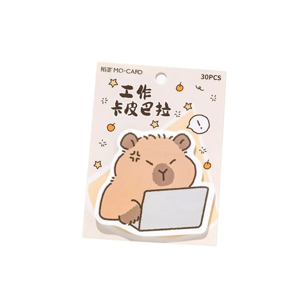 Mini Capybara Sticky Notes Pad Portable Durable Account Material Stickers Kawaii Multi-purpose Stationery Stickers Daily Notes