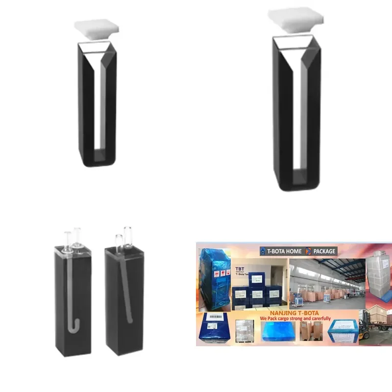 Cuvettes for Lab Spectrophotometer Quartz Cuvette UV Cuvette Quartz Demountable Cell Semi Cell with Black Walls