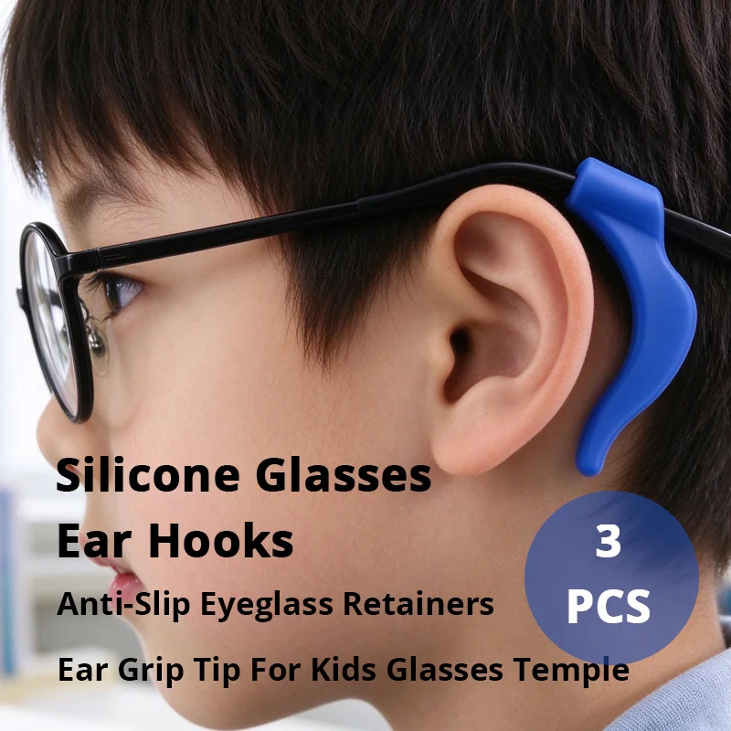 Silicone Anti Slip Glasses Ear Hooks Kids Eyeglass Temple Tips Retainers Grips Holder For Children Sports Glasses Accessories3pc