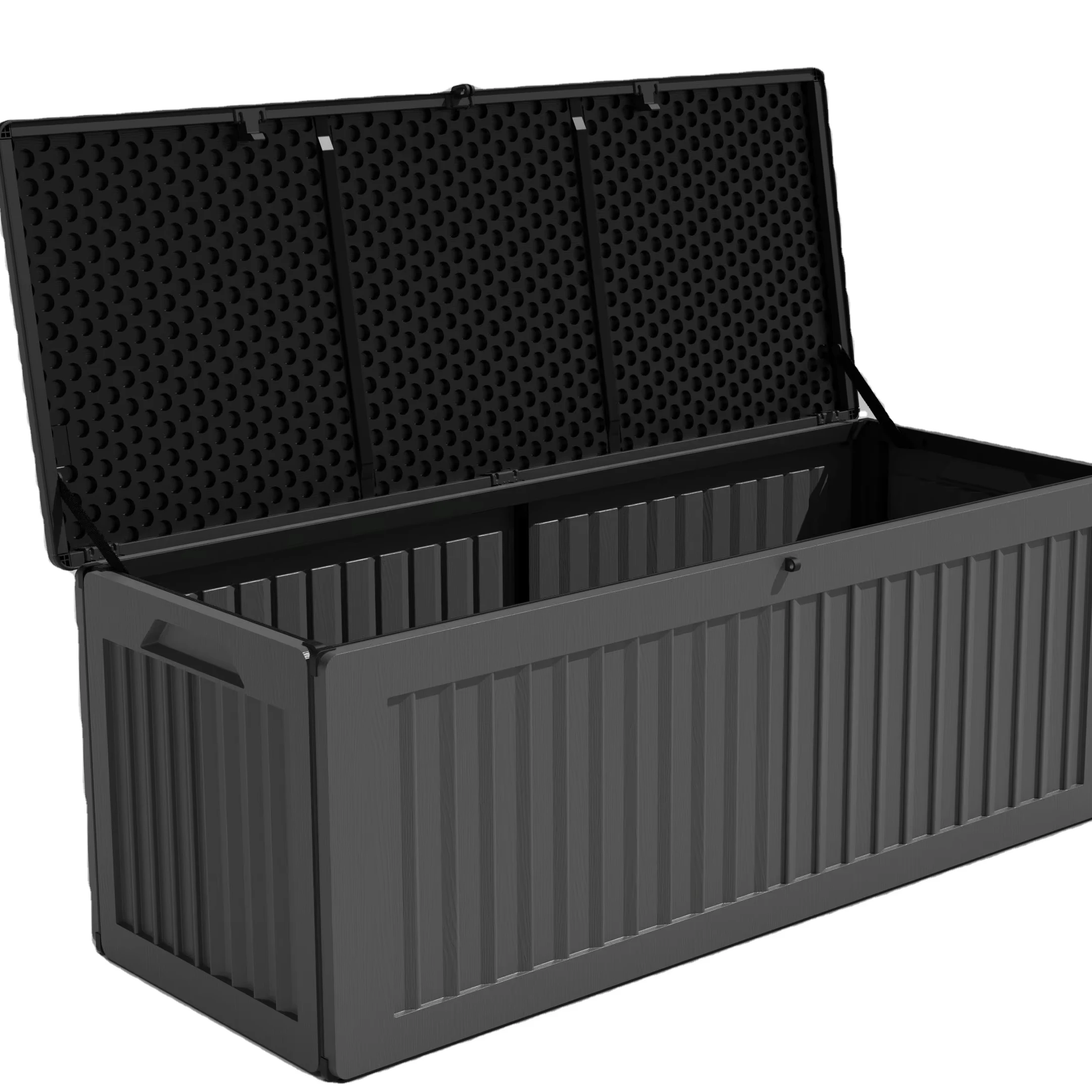103 Gallons Deck Storage Boxes Outside Secure Waterproof Resin UV Resistant Lockable Storage Deck Box for Outdoor Porch Patio