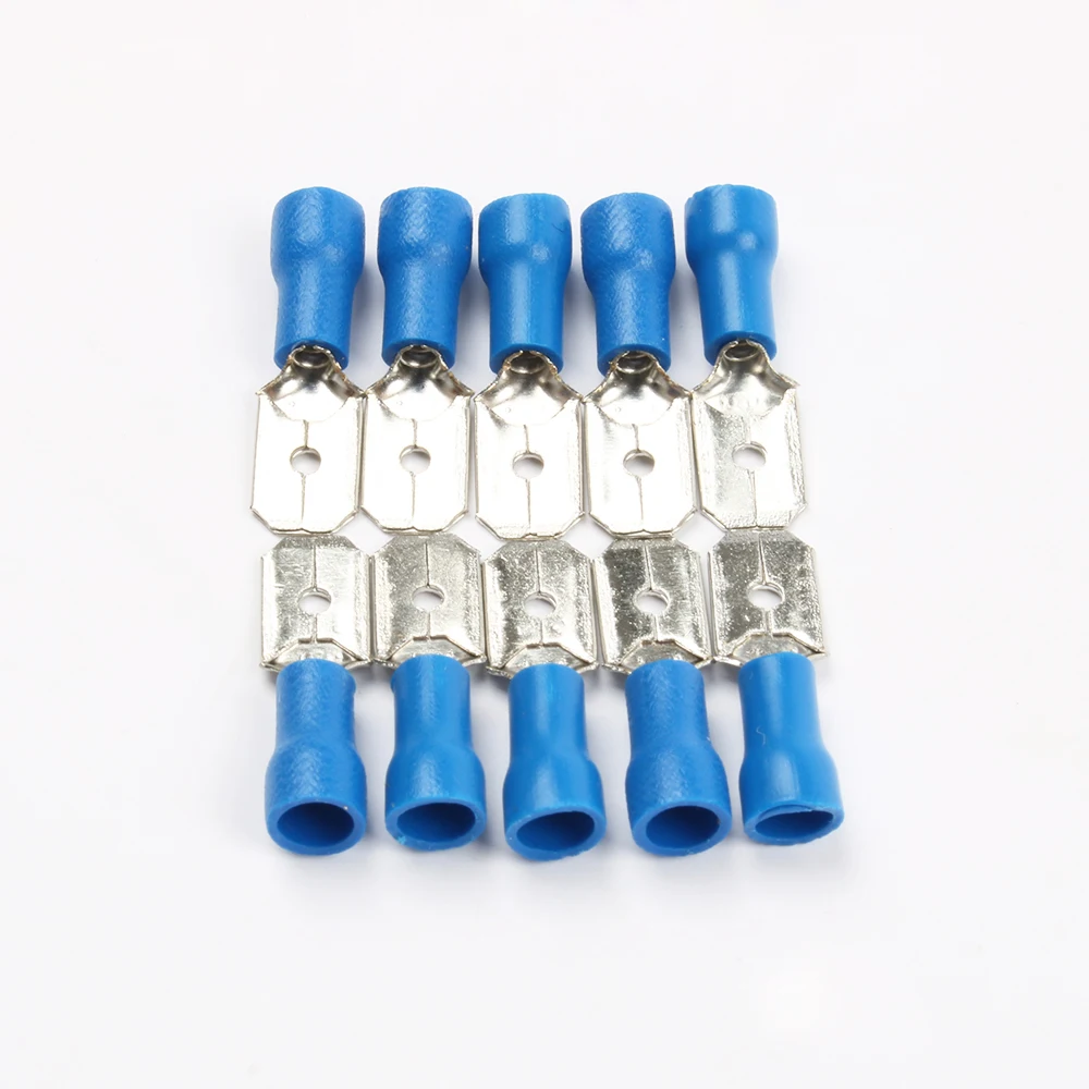 DIANQI MDD1.25-250 mannelijke Geïsoleerde Spade Snelkoppeling Terminals Crimp Terminal AWG MDD1-250 100 stks/pak MDD