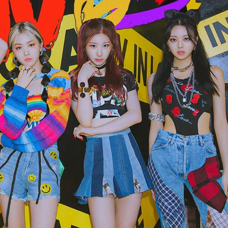 ITZY Kpop Idol одежда женская синяя юбка наряды костюм для концерта сценического костюма одежда для фестиваля Джаз танцевальная одежда JL4631