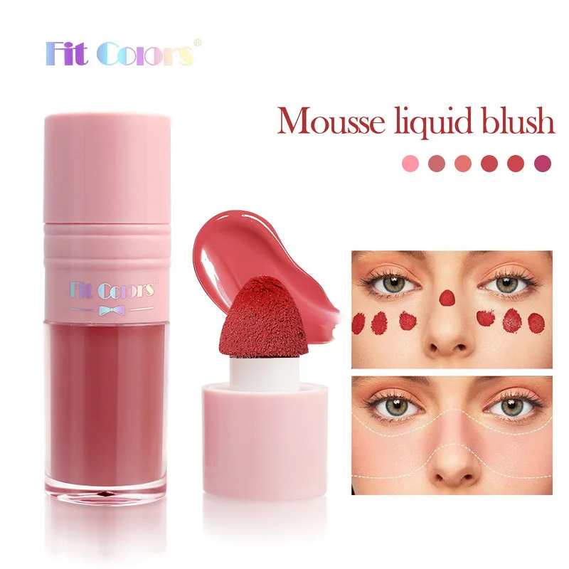 Flüssige Wange erröten Gesicht pflegende Rouge Gel Creme wasserdichte Mehrzweck Augen & Lippen Make-up Rouge Stick Kosmetik mit Schwamm