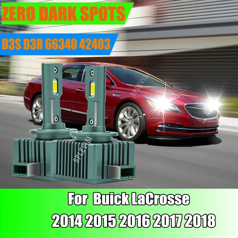 

2PCS D3S LED Car Headlights Headlamp HID Bulbs 120W Xenon Lamps Replacement For Buick LaCrosse 2014 2015 2016 2017 2018