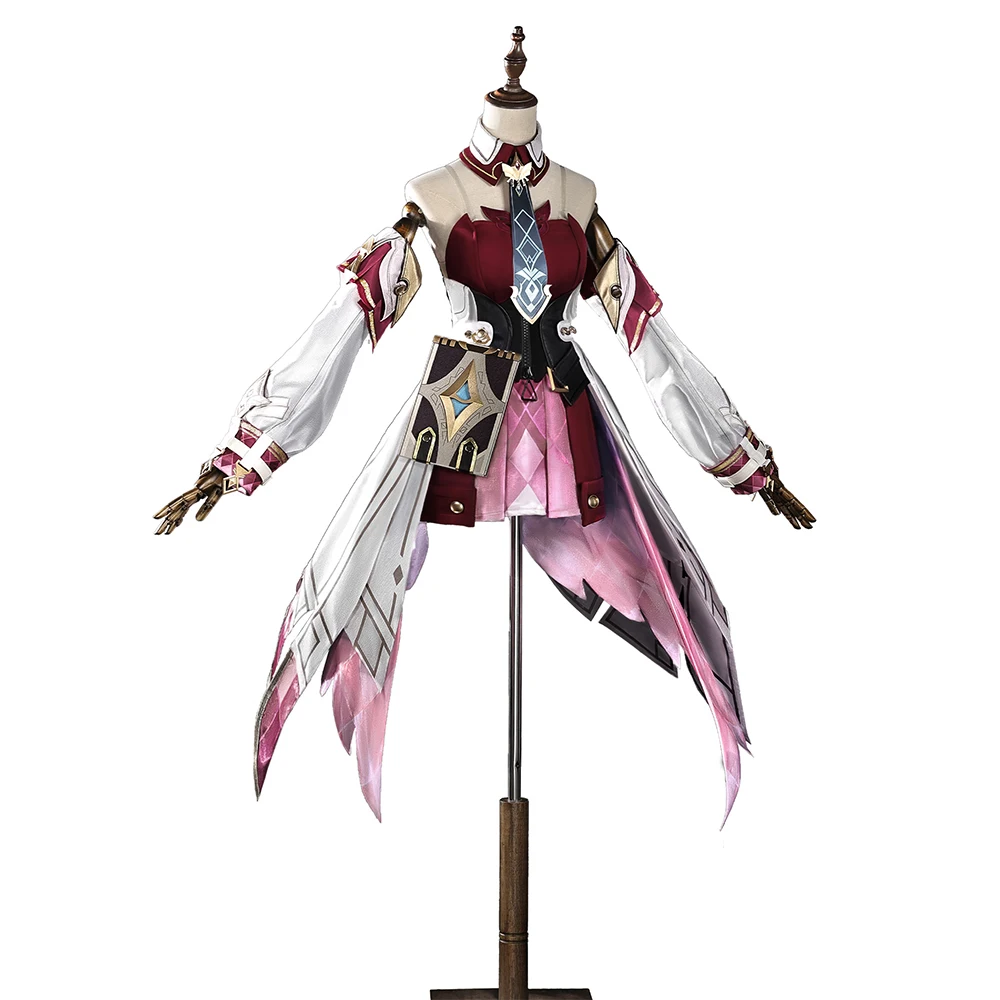 IN STOCK Linnea Cosplay Game Genshin Impact【S-2XL】WakuWaku-N Women Pink Dress Suit Linnea Tattoo Bag Nod-Krai Plus Size view 6