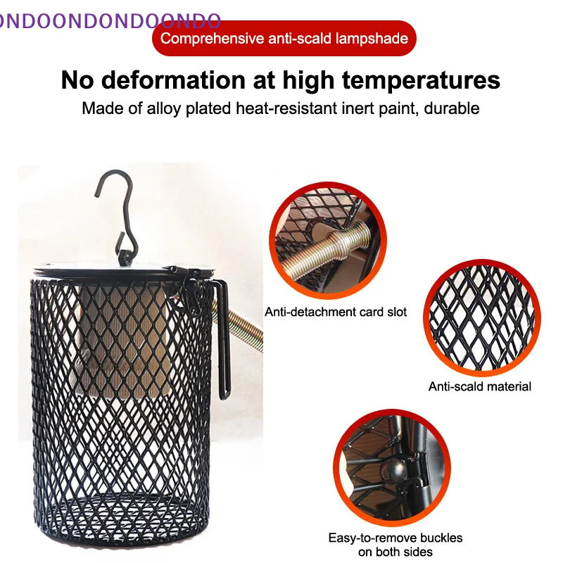 E27 ペット加熱ランプ抗火傷ランプシェード付きカメヘビトカゲ用赤外線セラミックエミッター熱光 25/50/75/100 ワット