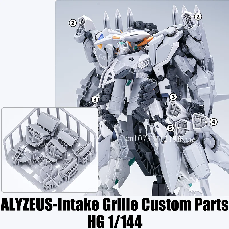 TAS Model ALYZEUS Intake Grille Custom Parts HG 1/144 Toy Supplement Details 3D Printing Accessories Repair Parts Package Model