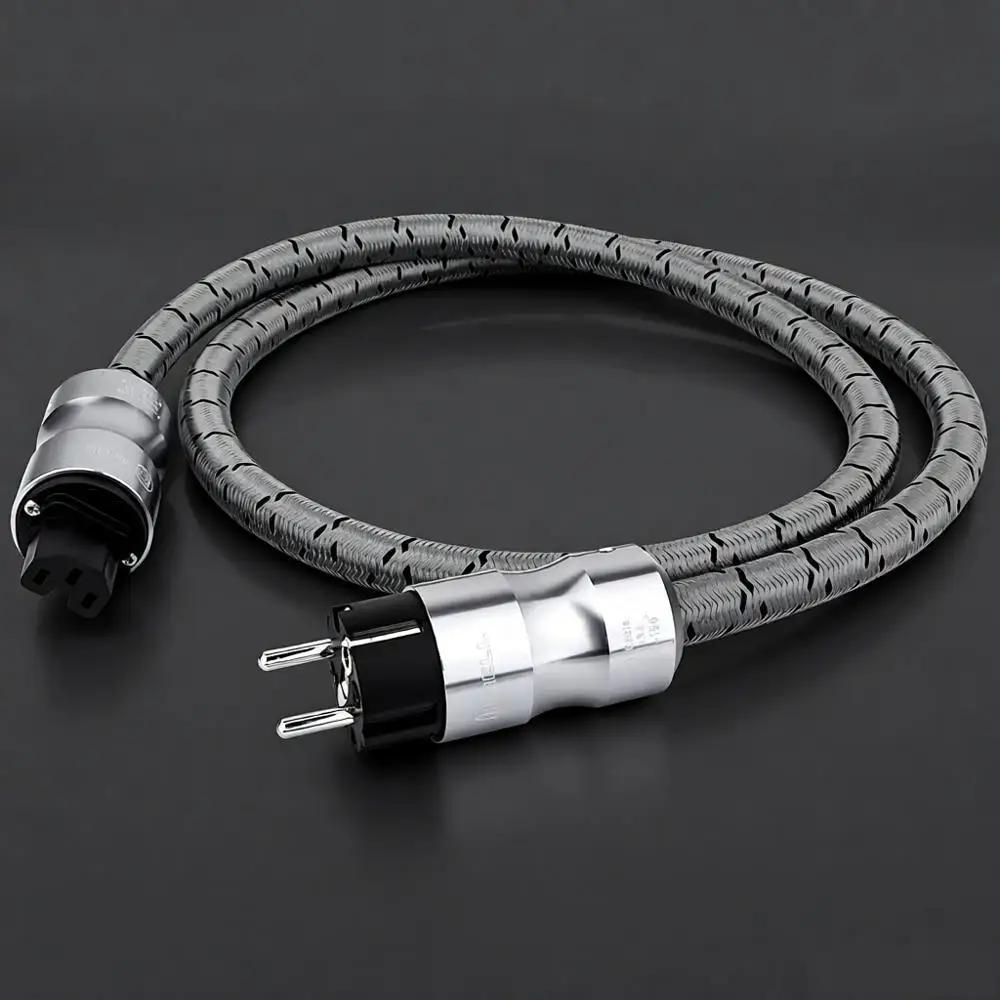 

JP Krell Hifi Power Cable Cord CRYO-156 OCC Standard Audio Amplifier Amp US/EU/AU Rhodium Plated 3Pin Plug Schuko Connector