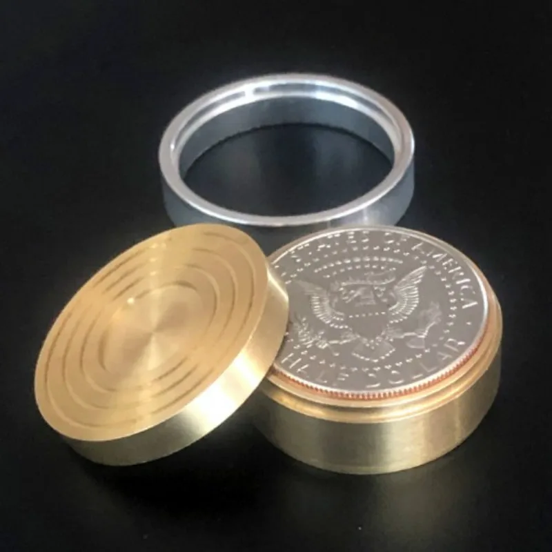 

Duvivier Coin Box (Half Dollar) by Dominique Duvivier Coin Magic Tricks Illusions Close up Magic Props Magician Three In One Box