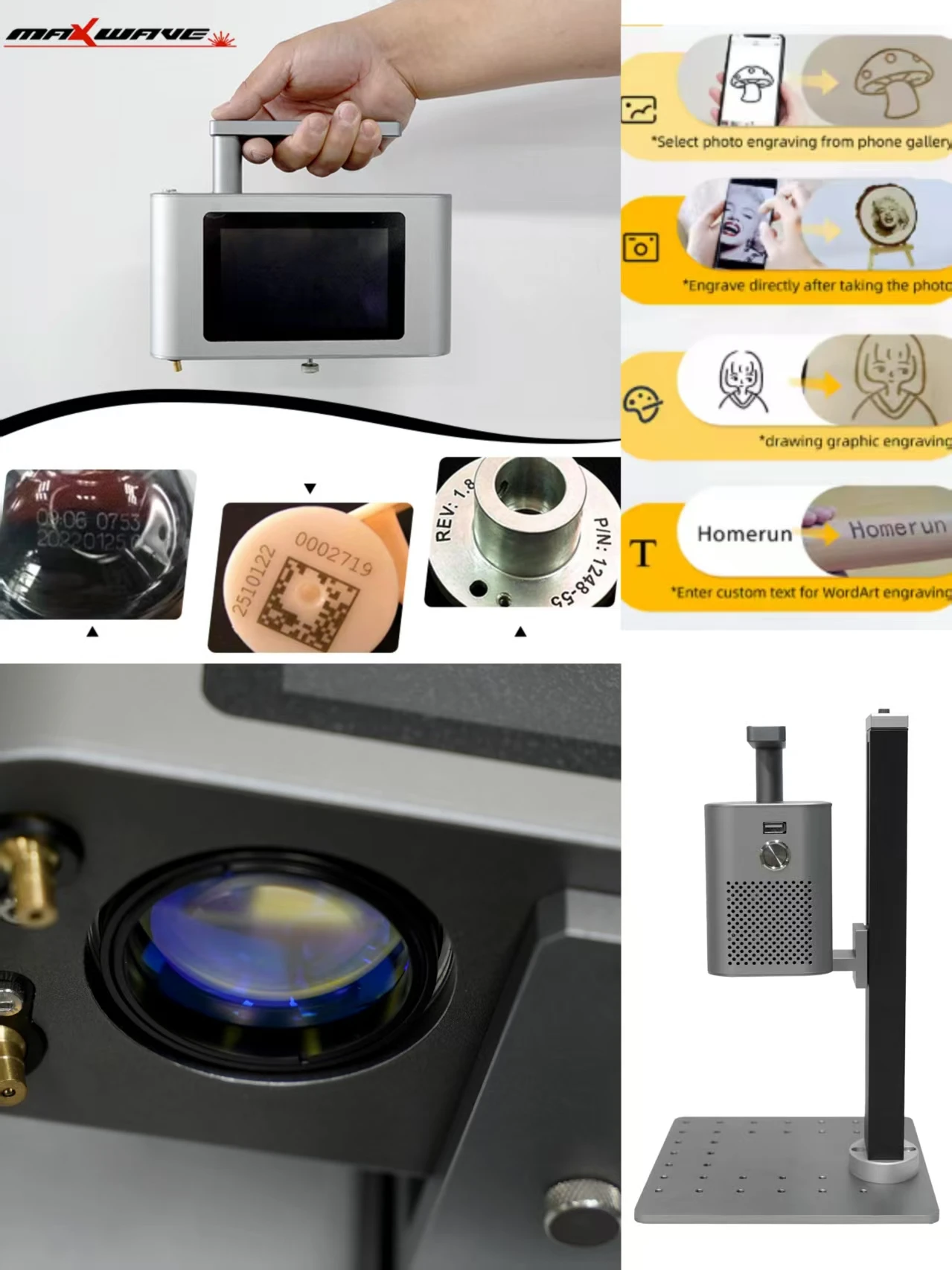 

Laser marking machine for metal Hot sale 2w Metal laser marker Nonmetal Materials fiber laser marking machine