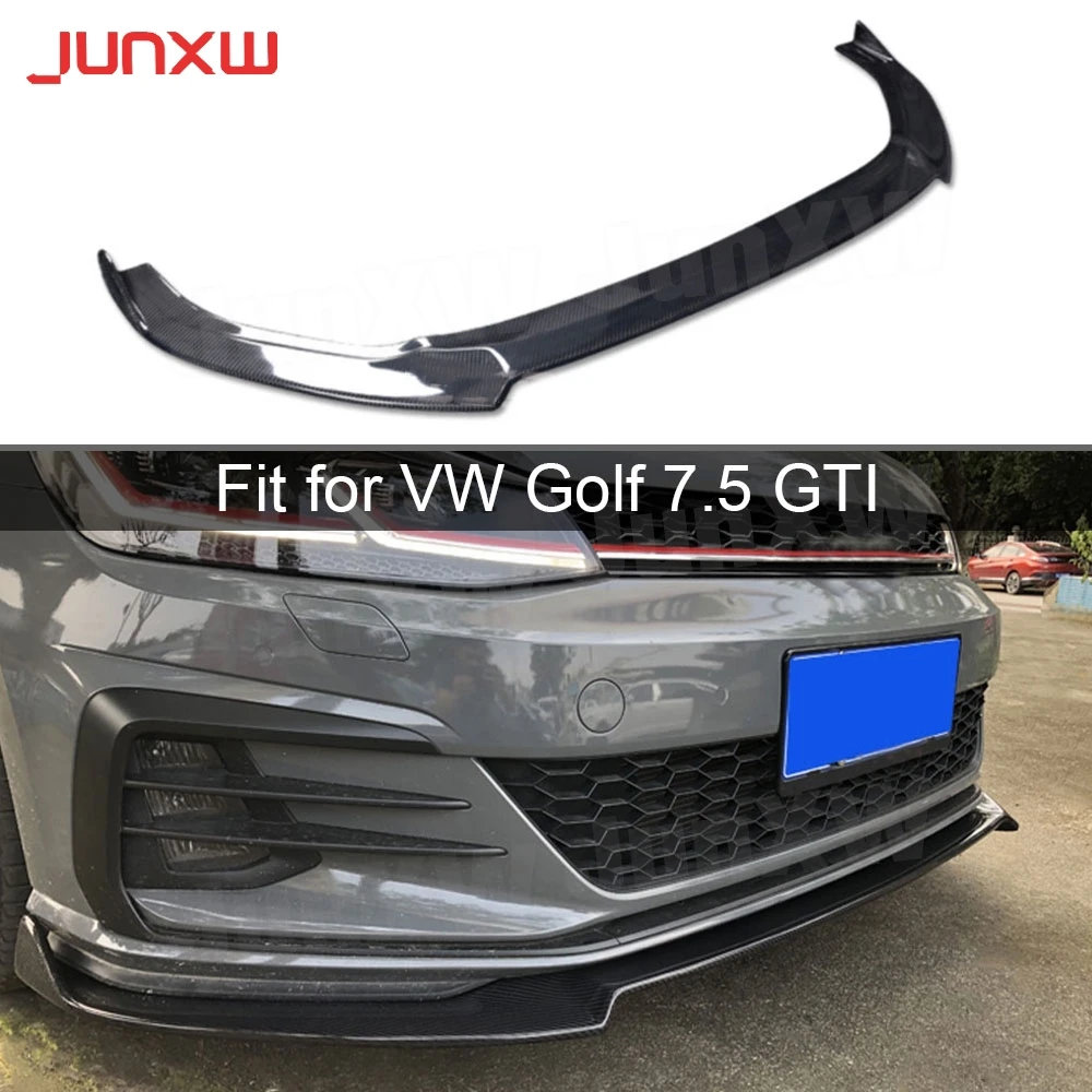 

Carbon Fiber Front Bumper Lip Spoiler For VW Volkswagen MK7.5 Golf 7.5 GTI 2018 2019 FRP Head Chin Shovel Protector