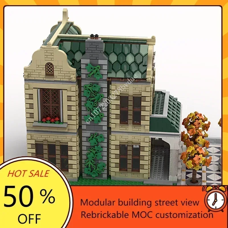 4228PCS Customized MOC Modular Courtyard Street View Model Custom Puzzles Technology  DIY Assembly Xmas Toys Birthday Gifts
