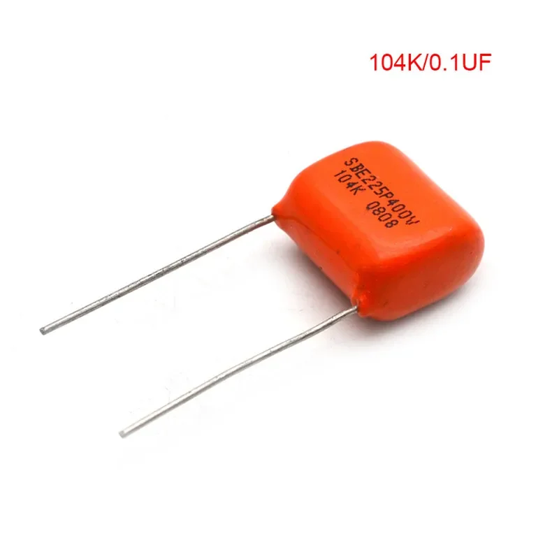 Orange Tone Cap for Electric Guitar, SBE 225P 104K 0.1UF 400V, 10Pcs