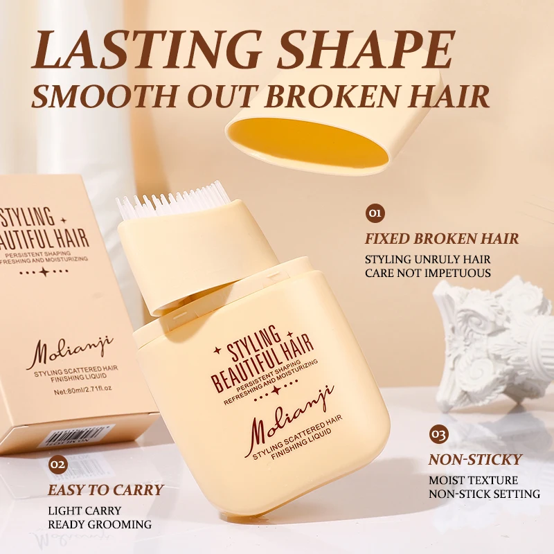 8 Hours of Long-Lasting Hold! Hair Styling Gel, Quick-Drying and Non-Sticky, Rotating Comb Design, Reduces Frizz While Styling, Suitable for Daily Use/Commuting/Dating