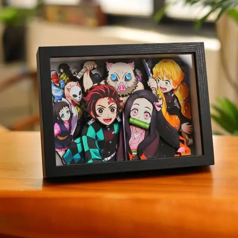 Hot Demon Slayer 3D Handmade Decorative Painting Kamado Tanjirou Agatsuma Figure Decorative ornaments Picture Decoration gifts