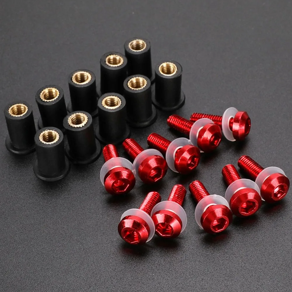 5mm 10PCS Windscreen Windshield Bolts Screws Nuts Kit FOR VOGE Valico 300 Rally SR250GT 500R 500DS 300R 300RR 300AC 650DS 250RR