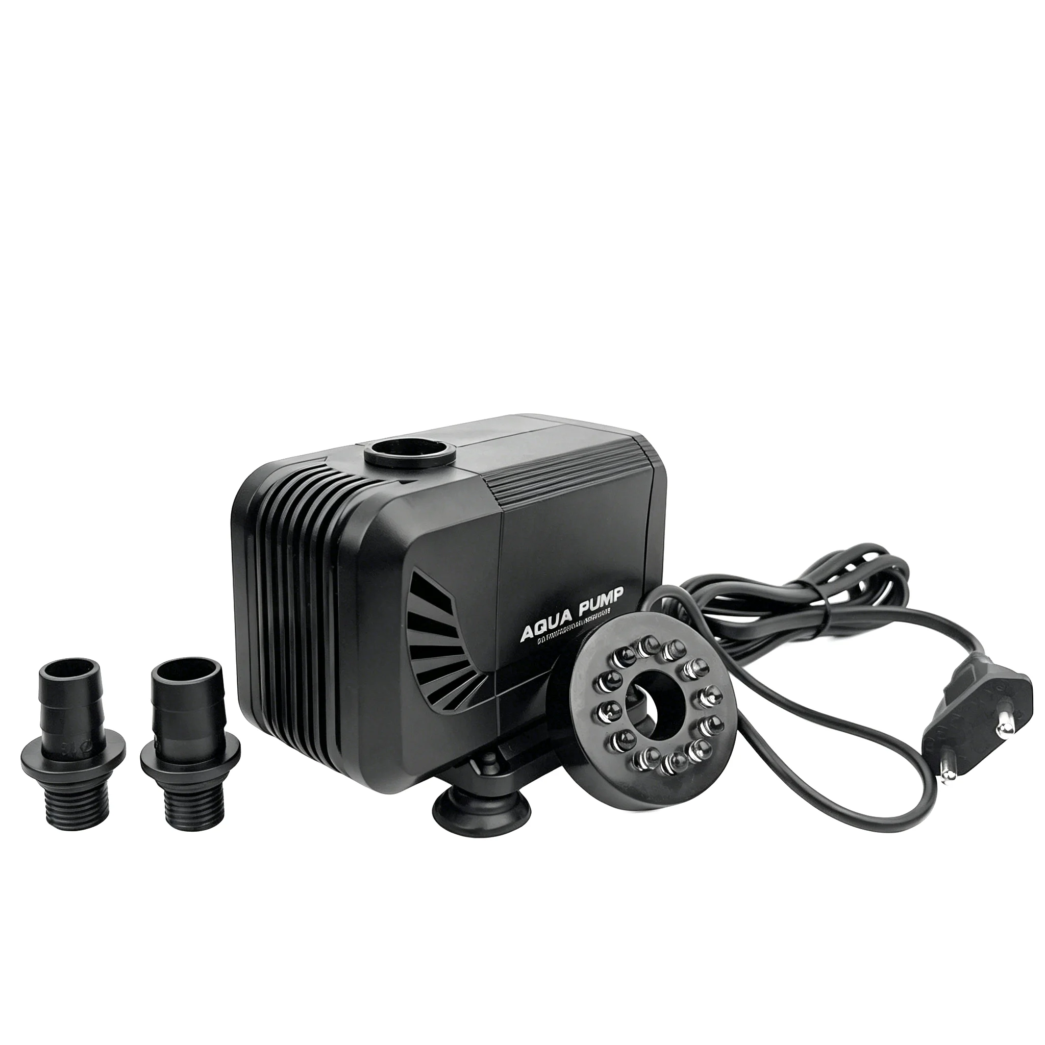 12 LED Light Bulbs, AC 220V, Dedicated for Aquarium and Pond Use, Submersible Fountain Pump, Flow Rate 1500L/H Head 1.6M