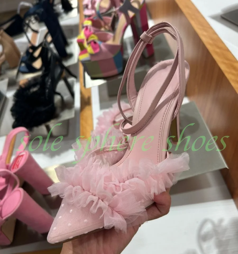 

Женские сетчатые элегантные розовые туфли-лодочки с острым носком, металлические, из искусственной кожи, красные, на высоком каблуке, с пряжкой и ремешком, летние модельные туфли с золотым вырезом