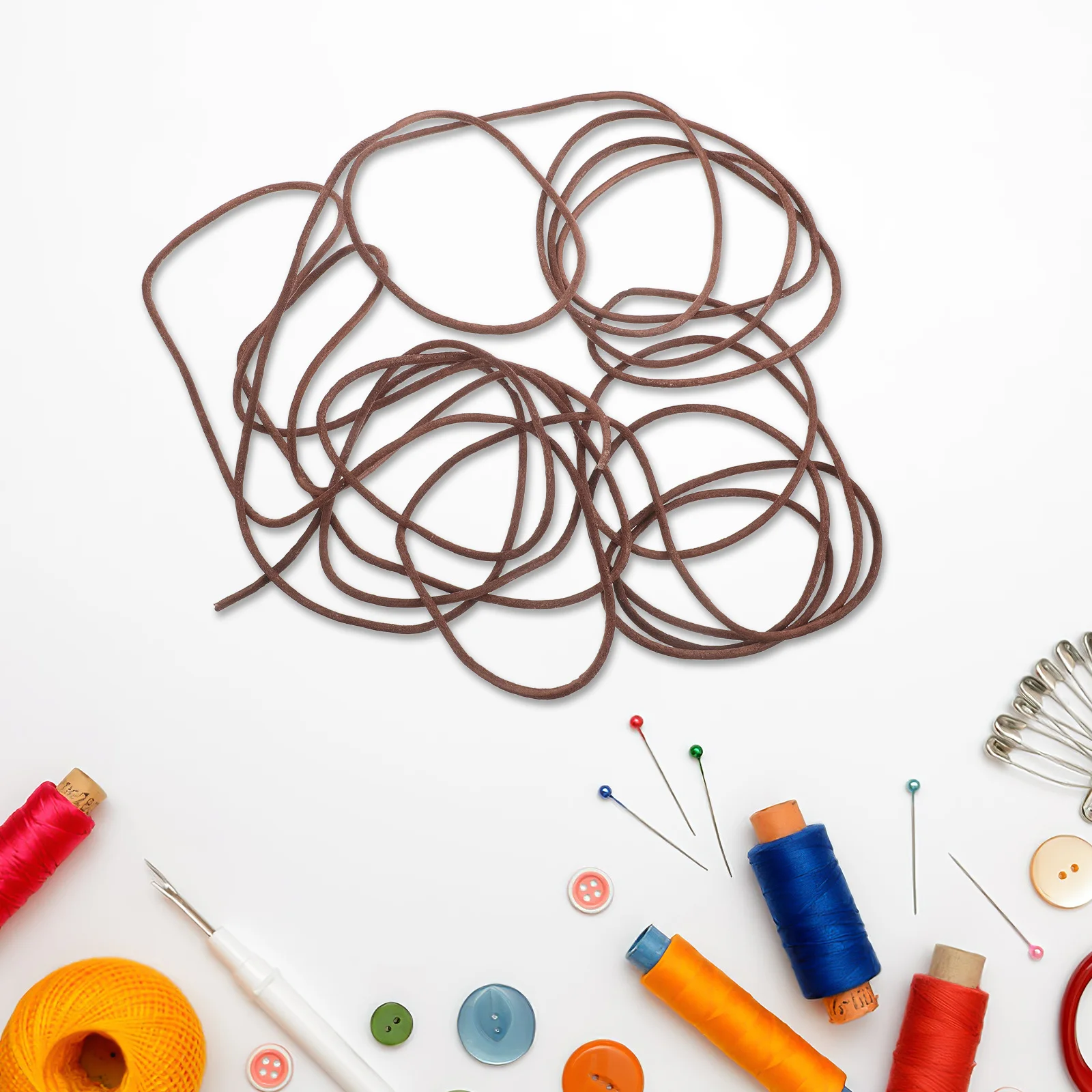 

1 Roll Vintage Cowhide Cord 5m X 3mm Non Elastic Necklace Bracelet String for DIY Jewelry Craft Making