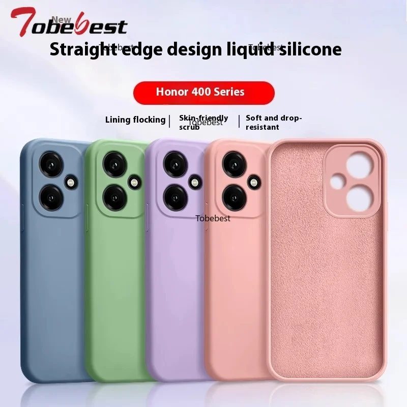 Квадратный чехол из жидкого силикона для Huawei Honor 400 Lite 300 Ultra Pro, защитная мягкая задняя крышка для камеры