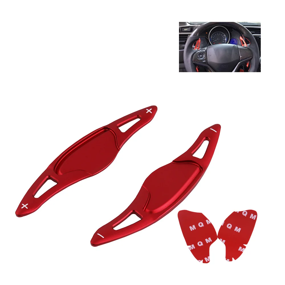 

Red Steering Wheel Shift paddle Shifter Extension For Honda Fit 2018-2019 Vezel