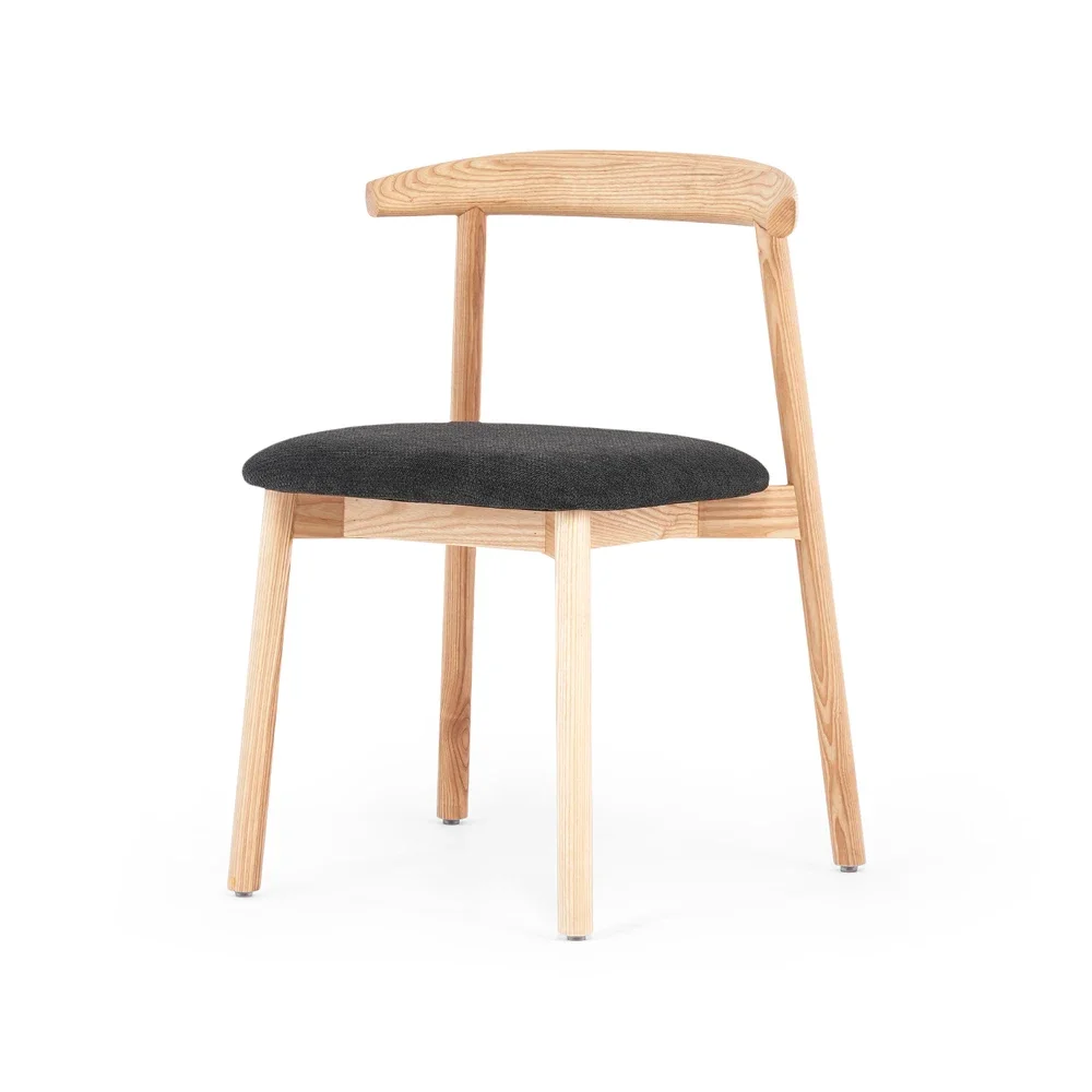 

2026 Modern Simple Design Solid Wood Dining Chair with Cushion Seat for Home Kitchen Living Room Hotel Apartment Villa