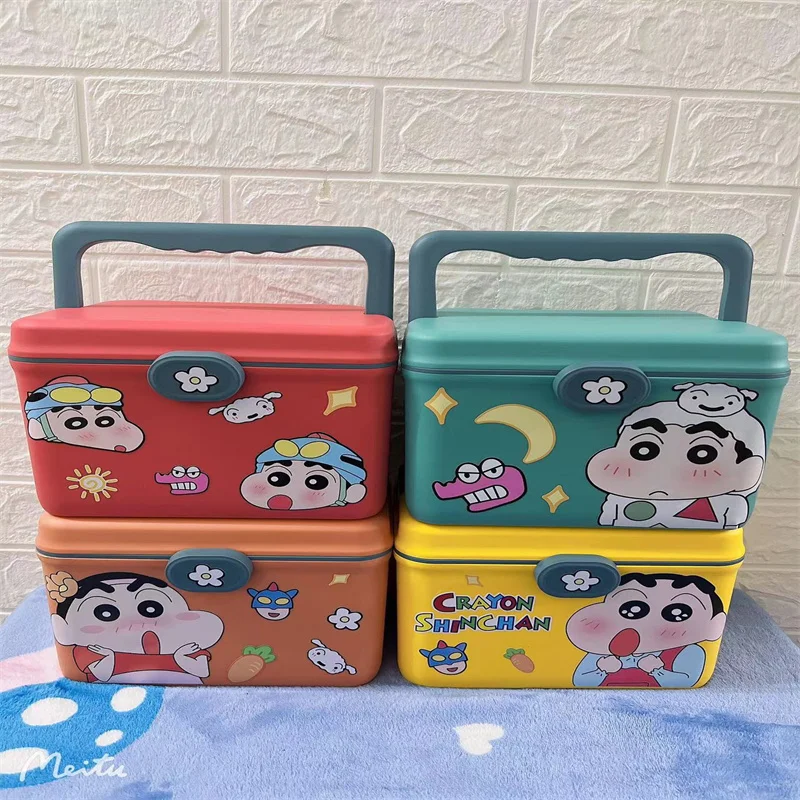 Cartoon Anime Crayon Shin-Chan Creative Portable Storage Box Household Emergency Medicine Kit Decoration Housewarming Gifts