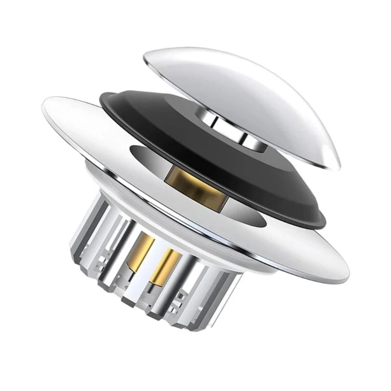 

Заглушка для ванн с пружинной активацией, металлический наконечник, стопоры для ванны с носком, шумоподавление, дренажный аксессуар для домашнего использования M89B