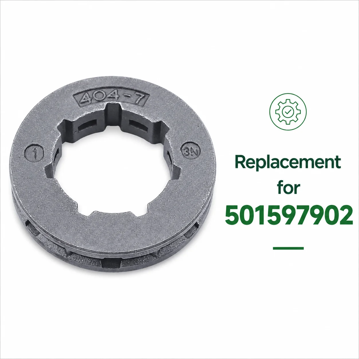 .404 7T Rim Sprocket For Husqvarna 394 395 385 390 3120XP 2100 Stihl Homelite McCulloch,Replaces 501597902 22270,2Pcs Saw Parts