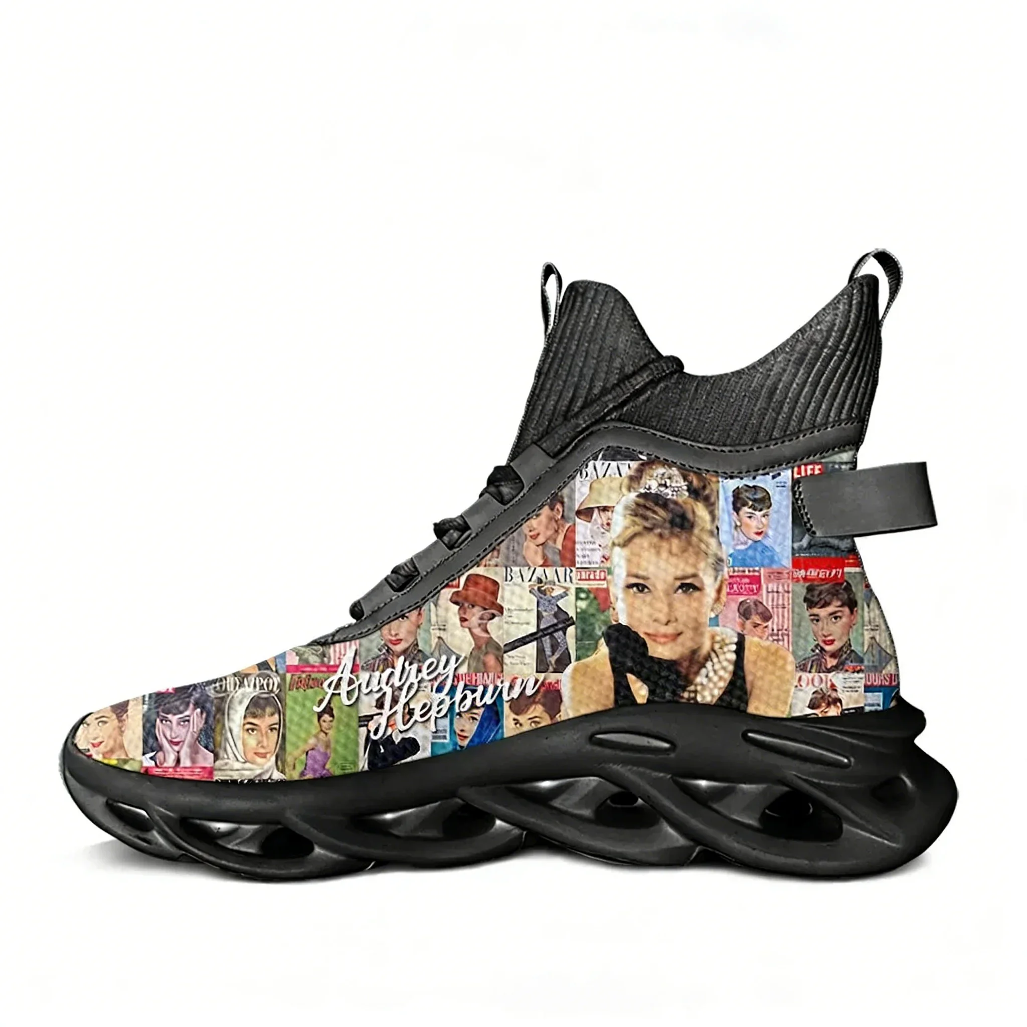 

Audrey Hepburn actress High Top Flats Sneakers Mens Womens Hiking Leisure Sneakers Travel Mountaineering Shoe Running Shoes