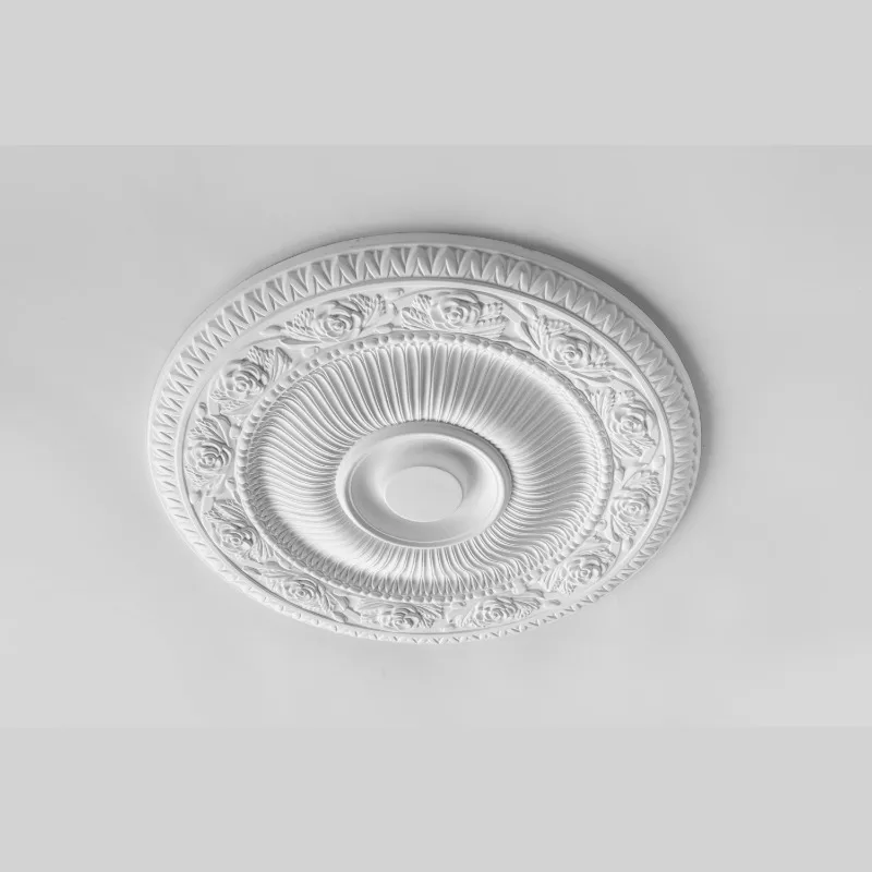 JM7056  Ceiling High Density PU Polyurethane Ceiling Decoration Carved Lamp Tray