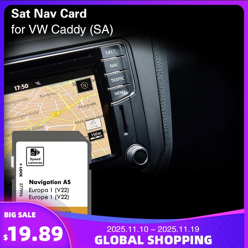 

for VW Caddy SA 32GB Map Navigation SD Card AS V22 Estonia Cyprus Sat Nav GPS
