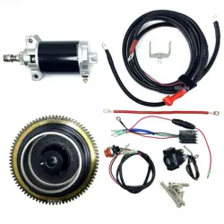 Electric Start Conversion Kit For PARSUN F9.9 F15 66M 4 Stroke 9.9HP 15HP Outboard Motor With Flywheel Starter Motor