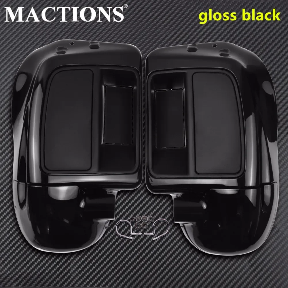 Motorrad Untere Entlüftet Bein Verkleidung Handschuhfach Glänzend Schwarz Für Harley Touring Road Electra Street Glide Ultra Road King 2014-2023