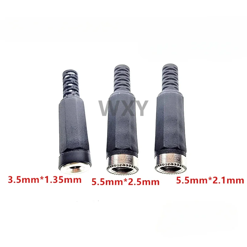 5PCS DC Power Socket Jack Connector Adapter Set 5.5*2.1mm / 5.5mm*2.5mm / 3.5mm X 1.35mm Female Plug Compatible Various Devices