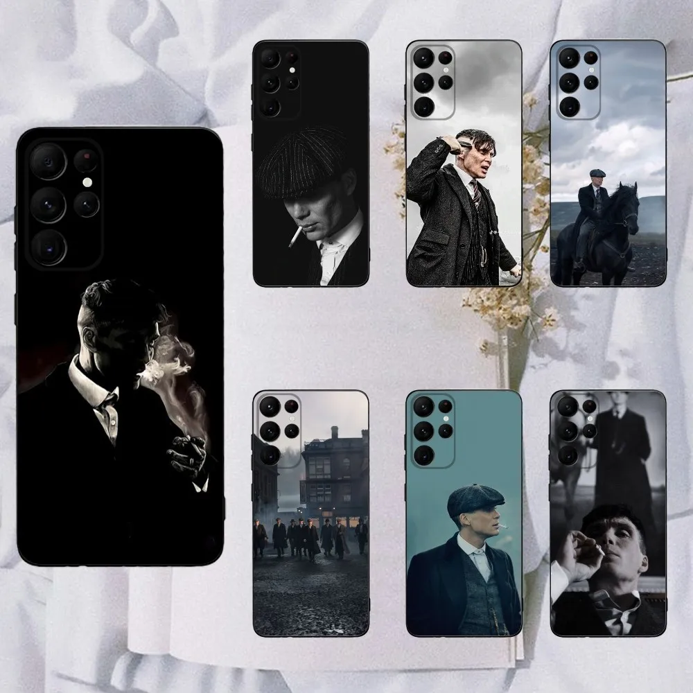 S-Shelby PeakyS B-Blinders Thomas Phone Case For Samsung Galaxy A20,A21s,A22,A31,A32,A52,A53,A72,73,A80,A91 Soft Black Cover