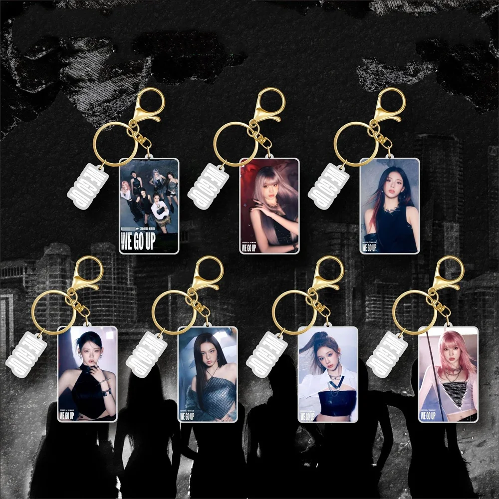 KPOP BABYMONSTER ألبوم جديد نحن نذهب سلسلة مفاتيح مصنوعة من الأكريليك ASA PHARITA AHYEON RUKA RORA CHIQUITA كيرينغ قلادة 2 قطعة/المجموعة المشجعين هدية