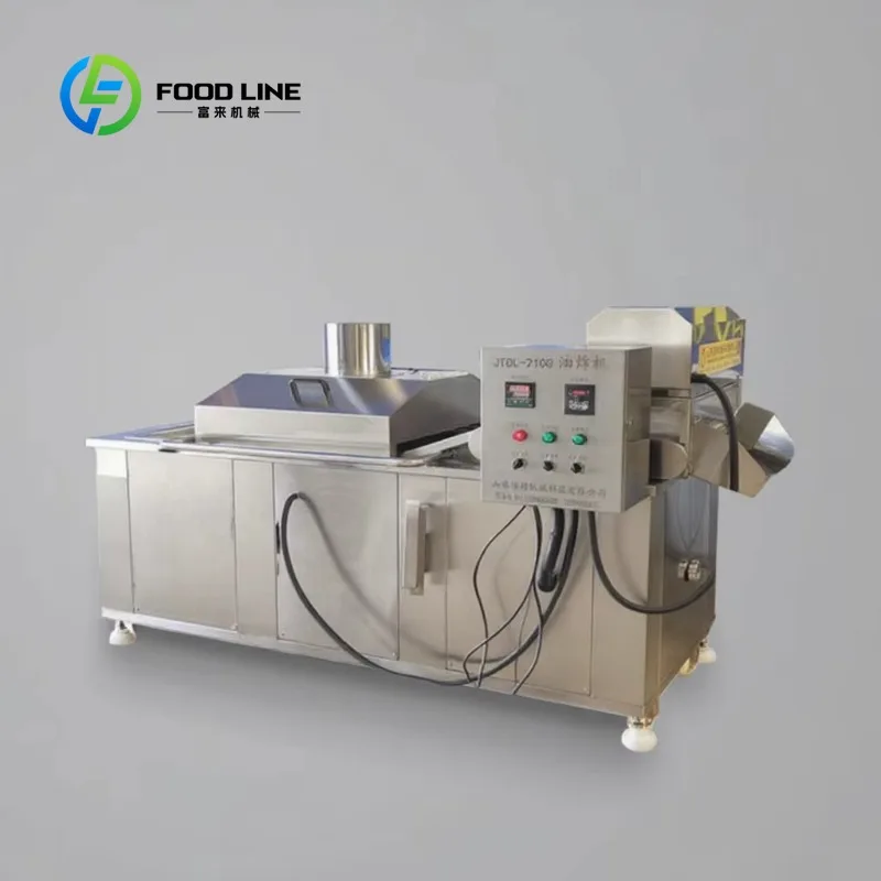 Customized size Fryer Pie Automatic Continuous Snack Donut French Fries Conveyor Belt Fryer